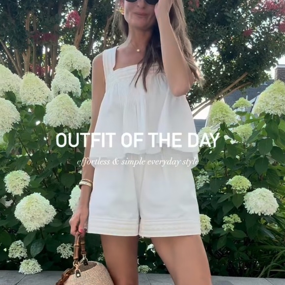 Tuckernuck White Summer Shorts & Top Set - Picture 1 of 3